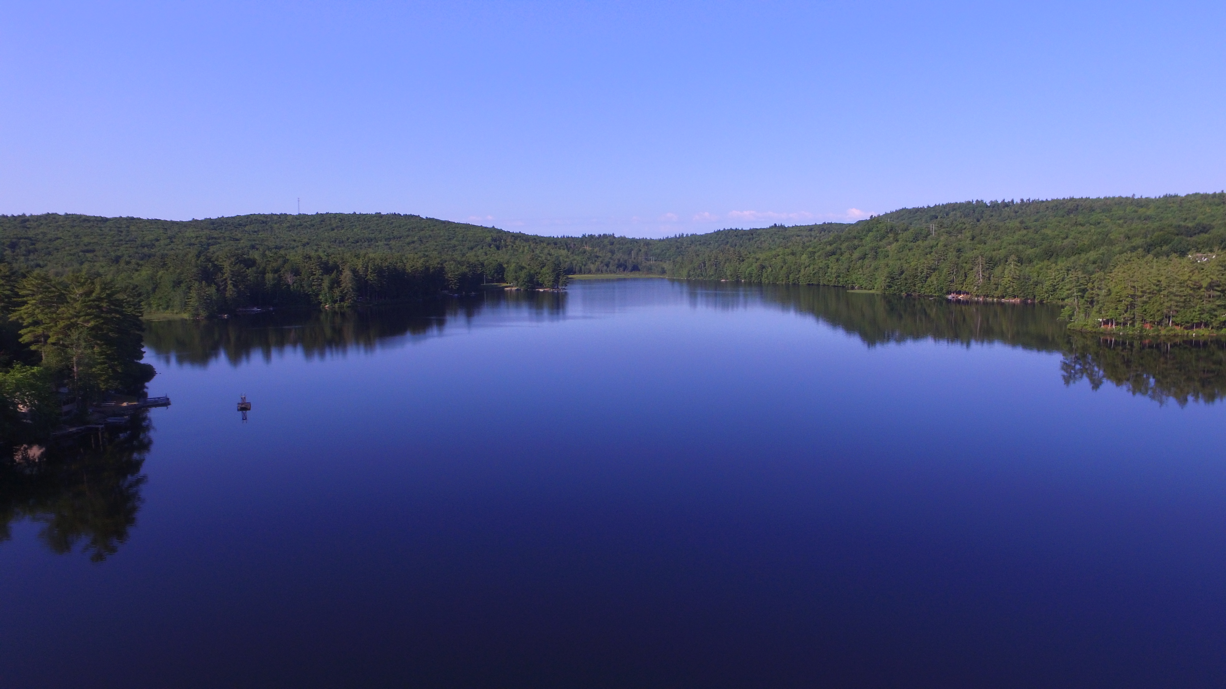 Wide view of Allen Pond shoreline