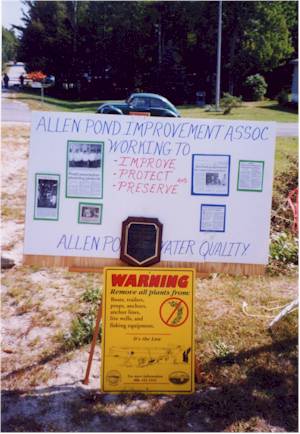 Allen Pond Association sign